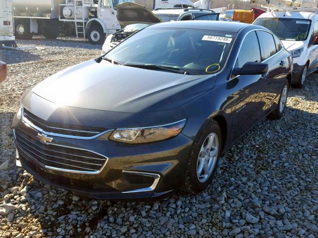 1G1ZB5STXHF161317 - 2017 CHEVROLET MALIBU LS GRAY photo 2