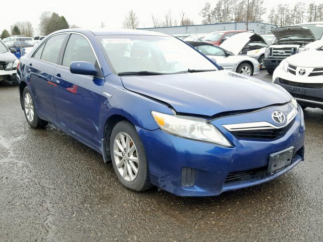 4T1BB3EK6AU113391 - 2010 TOYOTA CAMRY HYBR BLUE photo 1