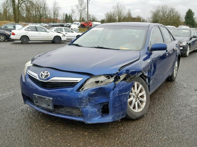 4T1BB3EK6AU113391 - 2010 TOYOTA CAMRY HYBR BLUE photo 2