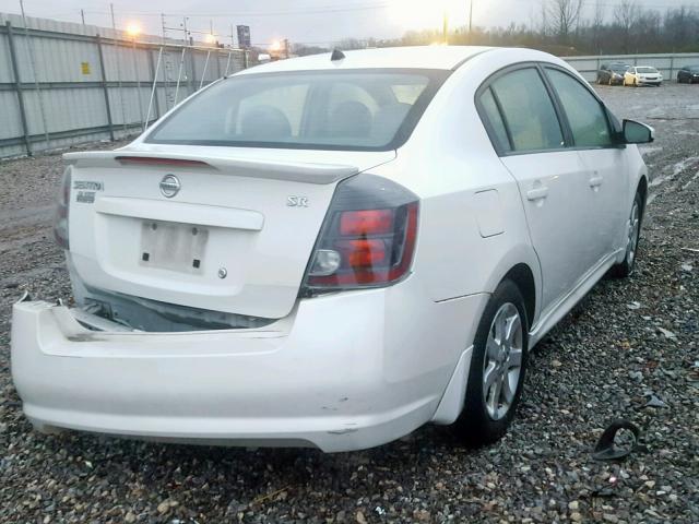 3N1AB6AP4CL697230 - 2012 NISSAN SENTRA 2.0 WHITE photo 4