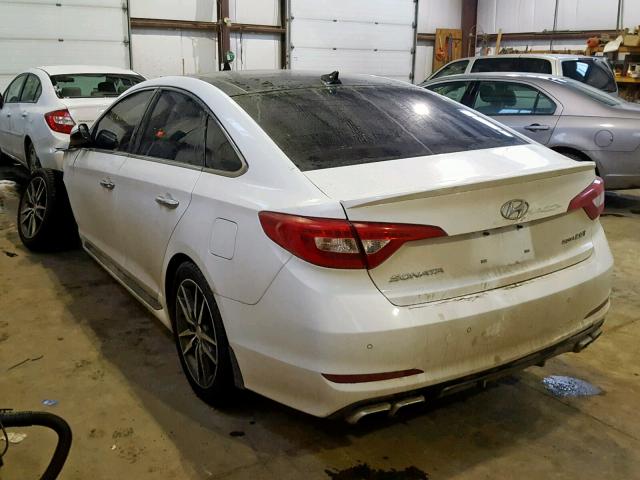 5NPE34AB6GH289662 - 2016 HYUNDAI SONATA SPO WHITE photo 3