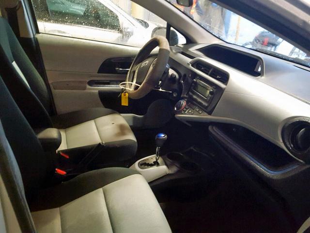 JTDKDTB3XC1518010 - 2012 TOYOTA PRIUS C SILVER photo 5