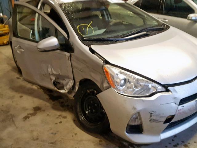 JTDKDTB3XC1518010 - 2012 TOYOTA PRIUS C SILVER photo 9