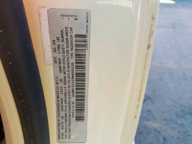 3VWRF31Y29M409328 - 2009 VOLKSWAGEN NEW BEETLE Qəhvəyi foto 10