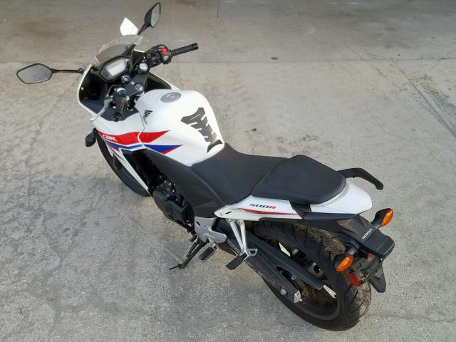 MLHPC4411D5002880 - 2013 HONDA CBR500 R WHITE photo 3