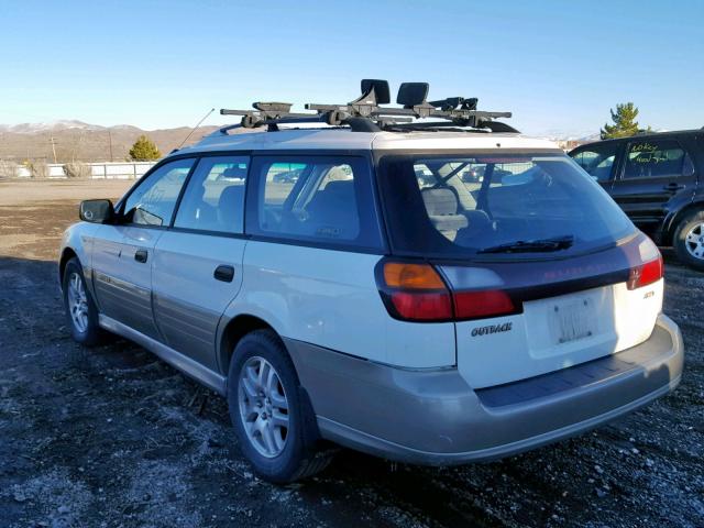 4S3BH6653Y7635918 - 2000 SUBARU LEGACY OUT WHITE photo 3