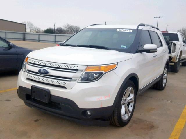 1FM5K7F85DGA55669 - 2013 FORD EXPLORER L WHITE photo 2