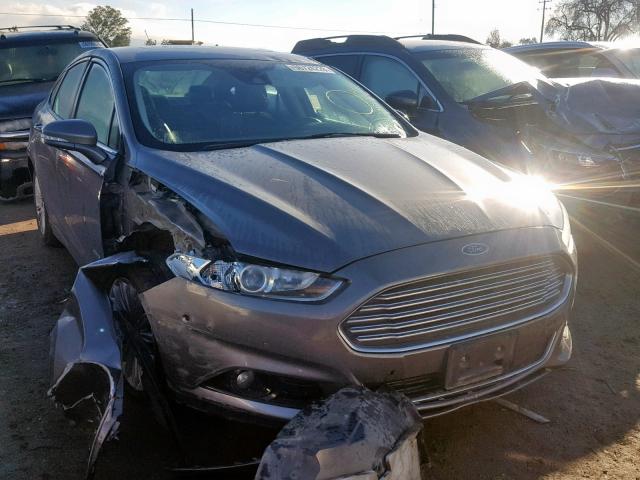 3FA6P0SU0ER203649 - 2014 FORD FUSION TIT GRAY photo 1