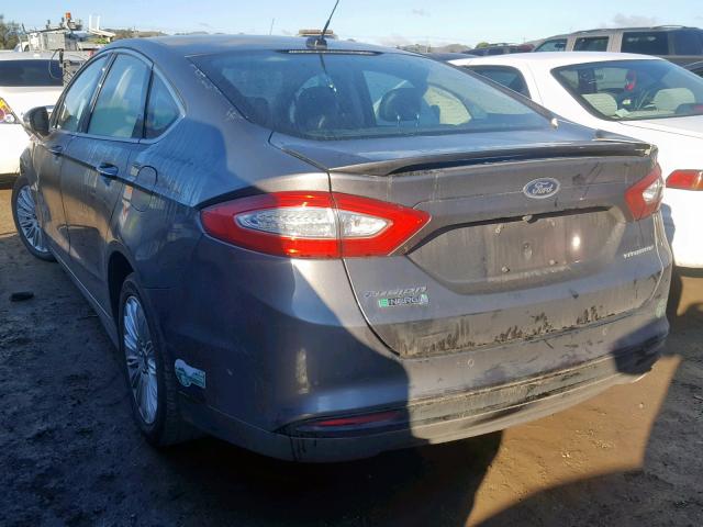 3FA6P0SU0ER203649 - 2014 FORD FUSION TIT GRAY photo 3