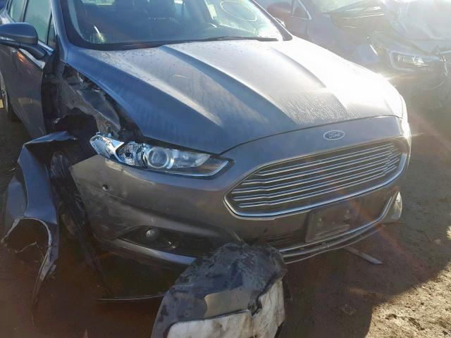 3FA6P0SU0ER203649 - 2014 FORD FUSION TIT GRAY photo 9