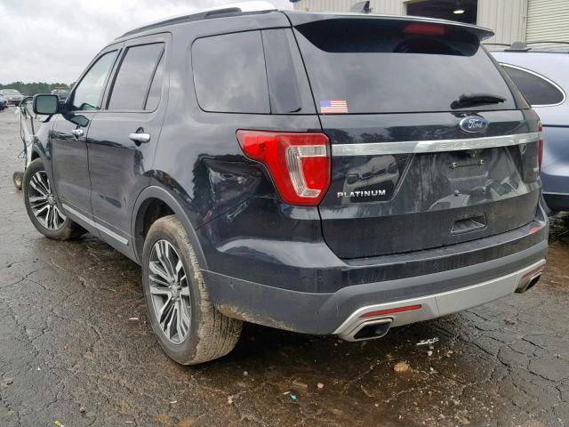 1FM5K8HT9GGC46314 - 2016 FORD EXPLORER P BLACK photo 3