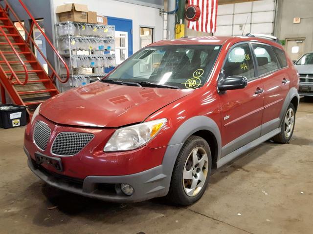 5Y2SL65876Z427150 - 2006 PONTIAC VIBE RED photo 2