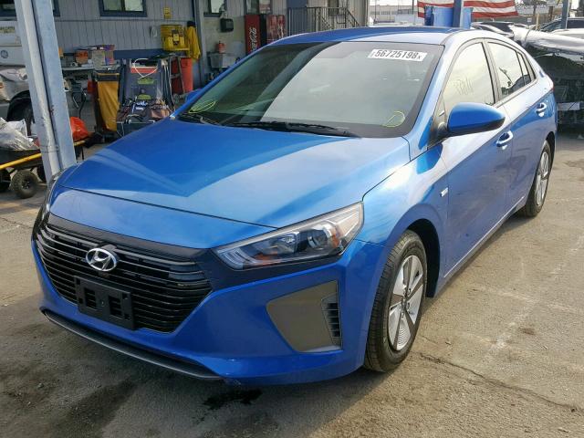 KMHC65LC2HU032088 - 2017 HYUNDAI IONIQ BLUE BLUE photo 2