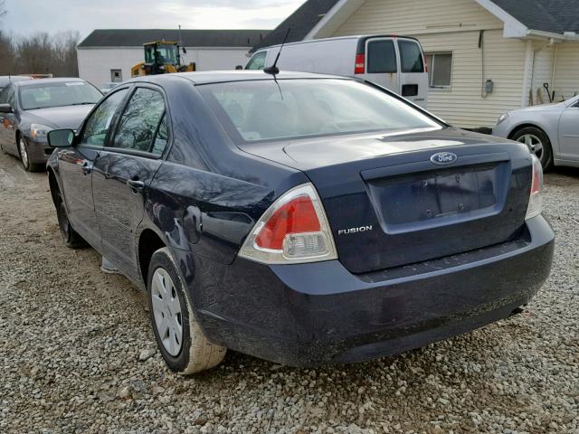 3FAHP06Z99R156786 - 2009 FORD FUSION S BLUE photo 3