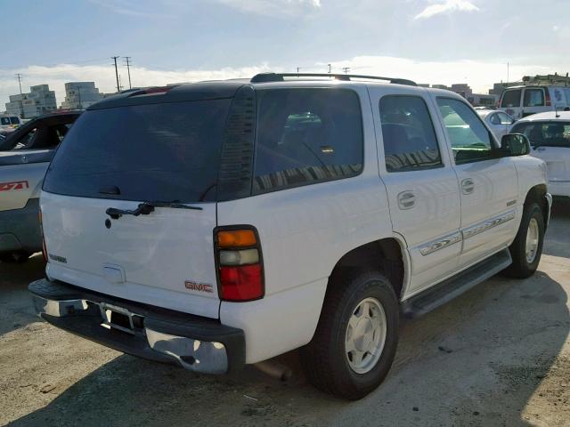 1GKEC13V55R273260 - 2005 GMC YUKON WHITE photo 4