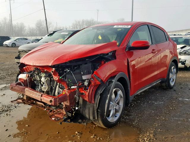 3CZRU5H5XHM721986 - 2017 HONDA HR-V EX RED photo 2