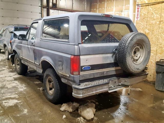 1FMEU15YXNLA84649 - 1992 FORD BRONCO U10 GRAY photo 3