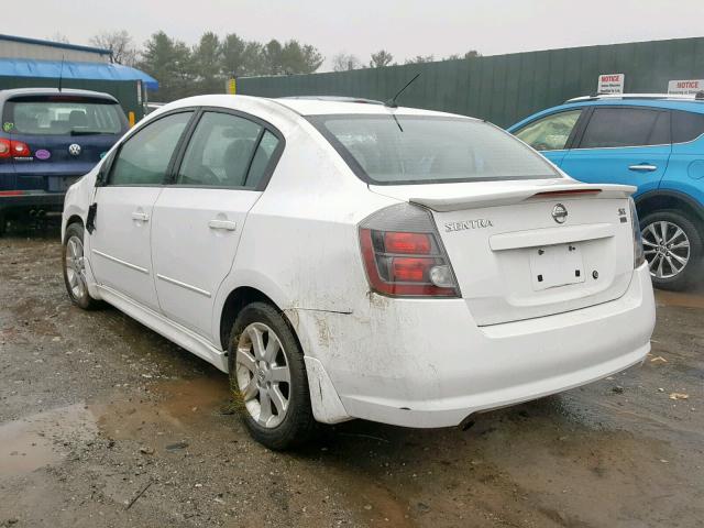 3N1AB61E89L696346 - 2009 NISSAN SENTRA 2.0 WHITE photo 3