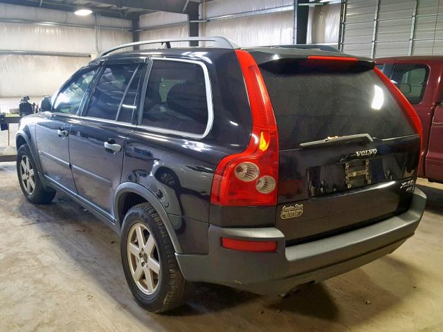 YV1CZ59H541048631 - 2004 VOLVO XC90 BLACK photo 3