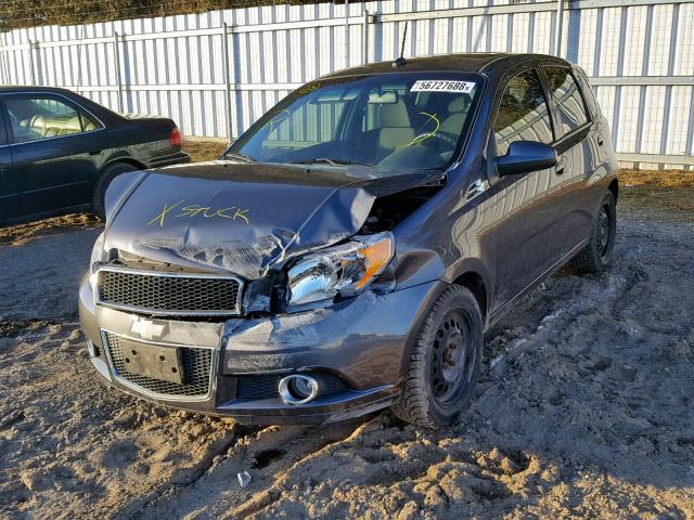 3G1TC6DG0BL112553 - 2011 CHEVROLET AVEO LT GRAY photo 2