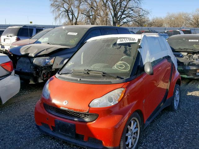 WMEEK31X58K098179 - 2008 SMART FORTWO PAS 红色 照片 2