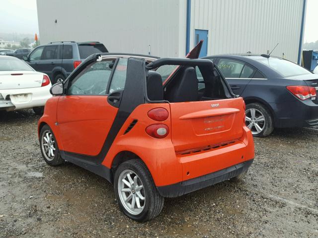 WMEEK31X58K098179 - 2008 SMART FORTWO PAS RED photo 3