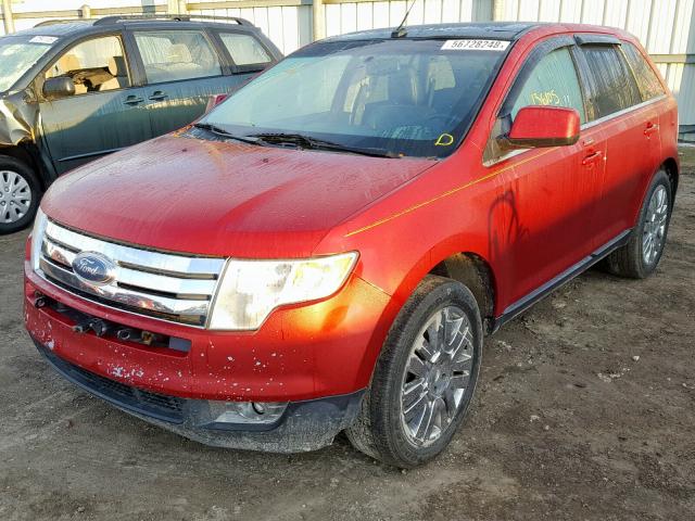 2FMDK49C68BA22526 - 2008 FORD EDGE LIMIT RED photo 2