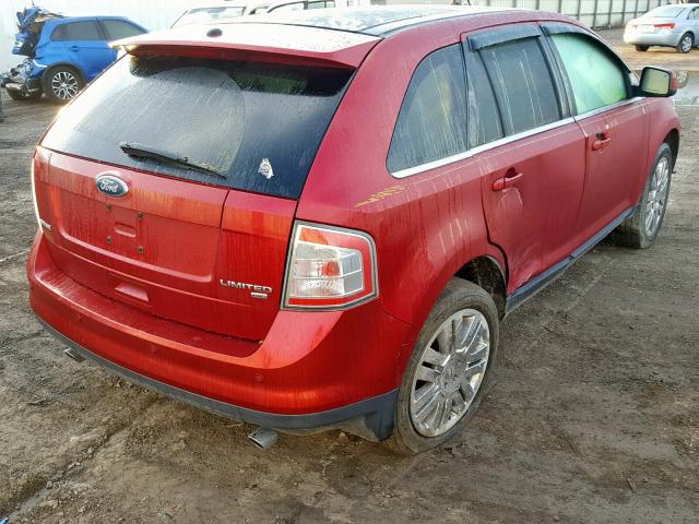 2FMDK49C68BA22526 - 2008 FORD EDGE LIMIT RED photo 4