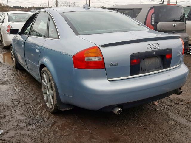 WAUCD64B14N070015 - 2004 AUDI A6 S-LINE BLUE photo 3