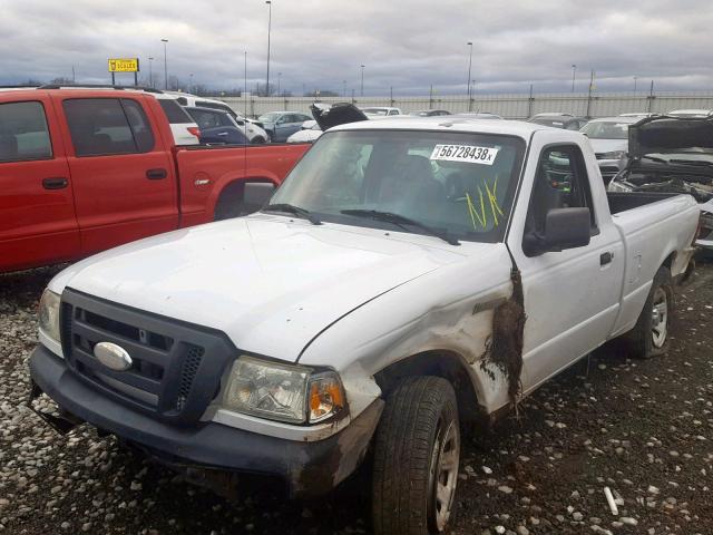 1FTYR10D27PA29373 - 2007 FORD RANGER WHITE photo 2