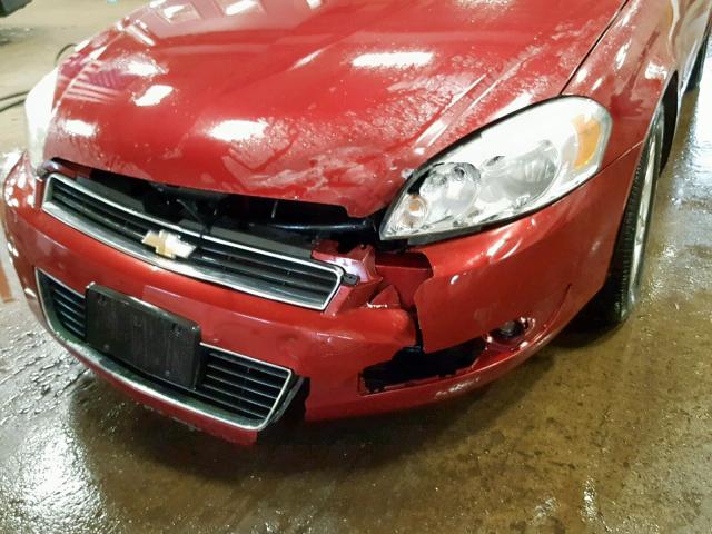 2G1WU581969334009 - 2006 CHEVROLET IMPALA LTZ BURGUNDY photo 9