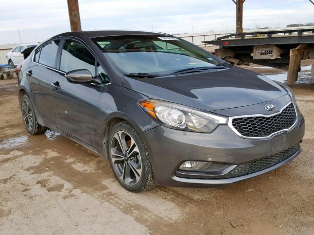 KNAFX4A87E5083726 - 2014 KIA FORTE EX GRAY photo 1