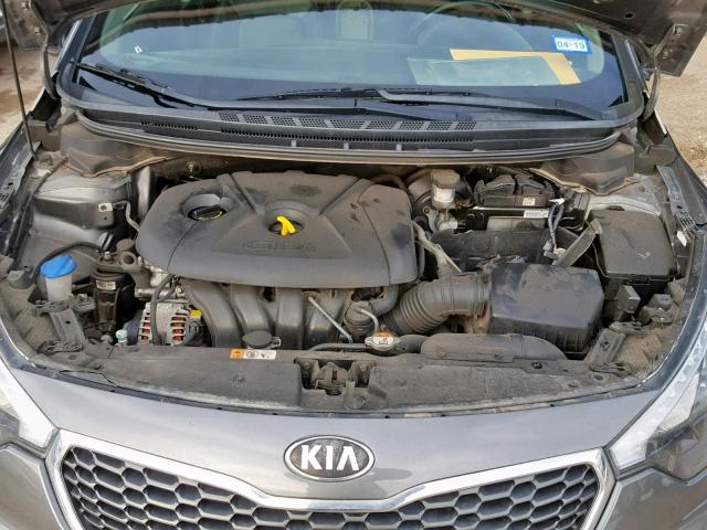 KNAFX4A87E5083726 - 2014 KIA FORTE EX GRAY photo 7