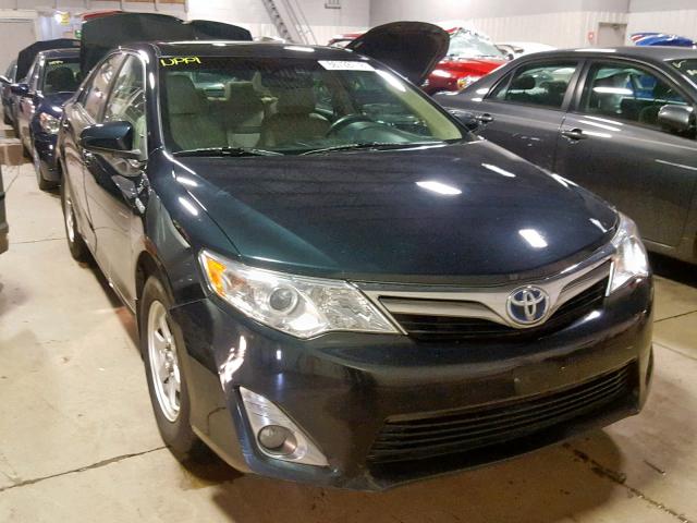 4T1BD1FK4CU011538 - 2012 TOYOTA CAMRY HYBR BLUE photo 1