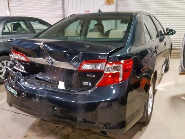 4T1BD1FK4CU011538 - 2012 TOYOTA CAMRY HYBR BLUE photo 4