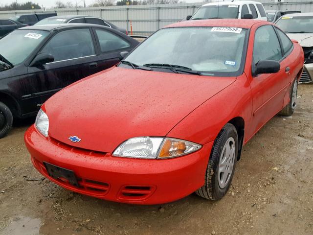 1G1JS124927140572 - 2002 CHEVROLET CAVALIER L RED photo 2