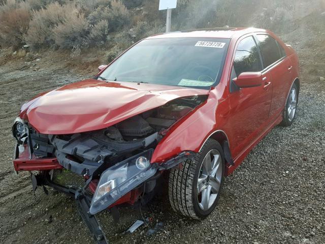 3FAHP0DCXAR315852 - 2010 FORD FUSION SPO RED photo 2