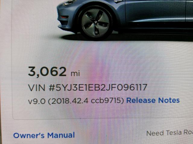 5YJ3E1EB2JF096117 - 2018 TESLA MODEL 3 CHARCOAL photo 8