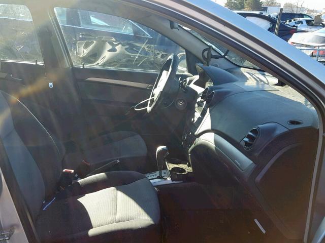 KL1TD66EX9B302900 - 2009 CHEVROLET AVEO LS SILVER photo 5