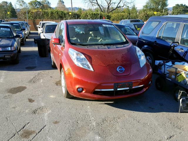 JN1AZ0CP1CT023599 - 2012 NISSAN LEAF SV RED photo 1