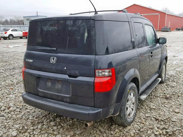 5J6YH17736L800135 - 2006 HONDA ELEMENT EX BLACK photo 4