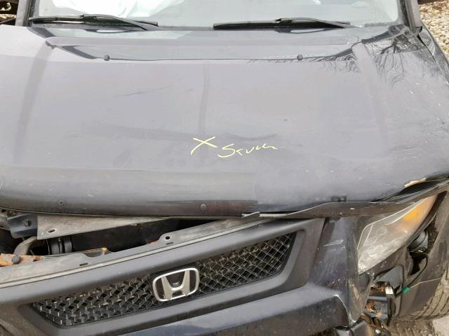 5J6YH17736L800135 - 2006 HONDA ELEMENT EX BLACK photo 7