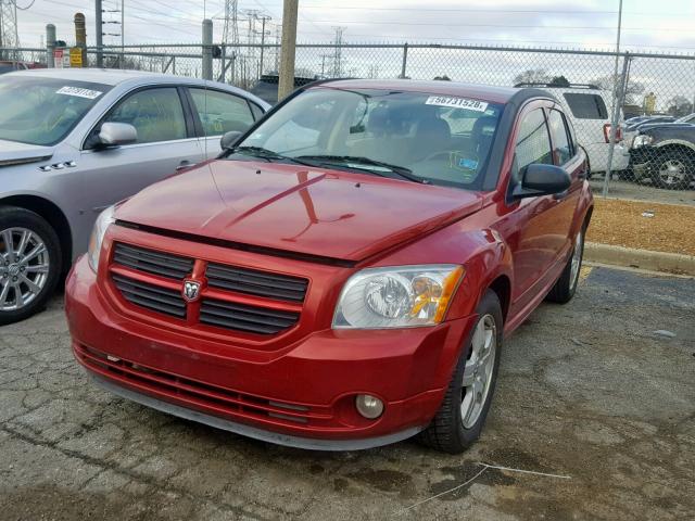 1B3HB48B37D408510 - 2007 DODGE CALIBER SX RED photo 2