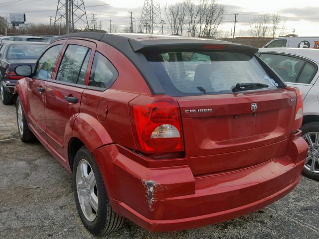 1B3HB48B37D408510 - 2007 DODGE CALIBER SX RED photo 3