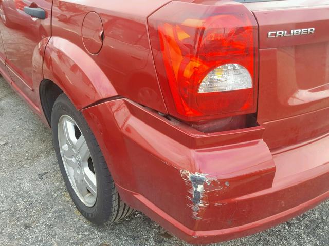 1B3HB48B37D408510 - 2007 DODGE CALIBER SX RED photo 9