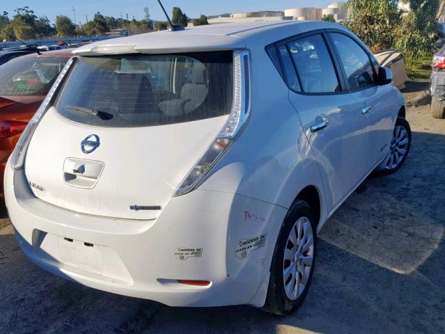 1N4AZ0CPXFC334181 - 2015 NISSAN LEAF S WHITE photo 4