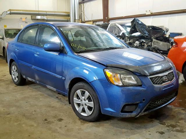 KNADH4B30A6596019 - 2010 KIA RIO LX BLUE photo 1