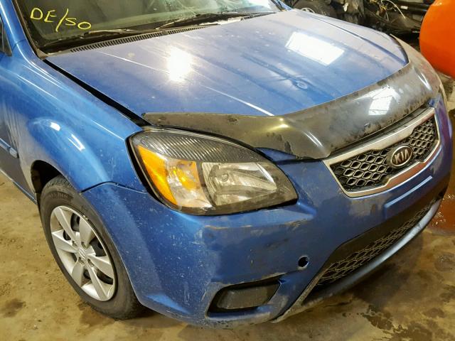 KNADH4B30A6596019 - 2010 KIA RIO LX BLUE photo 9