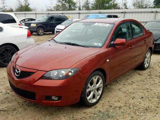 JM1BK32G591248606 - 2009 MAZDA 3 I BURGUNDY photo 2