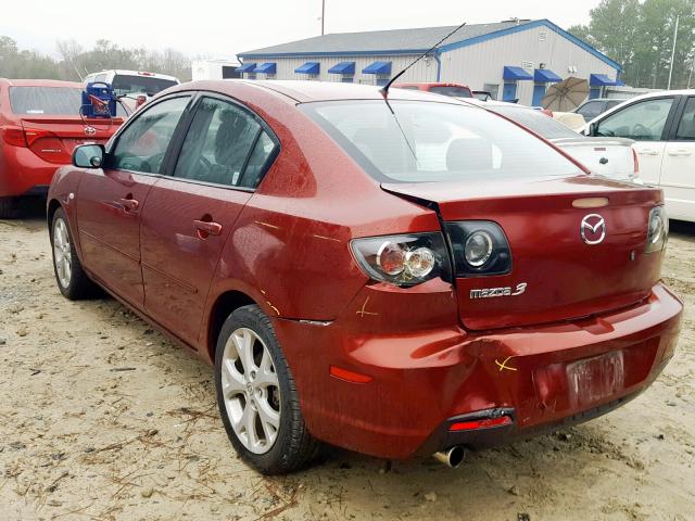 JM1BK32G591248606 - 2009 MAZDA 3 I BURGUNDY photo 3